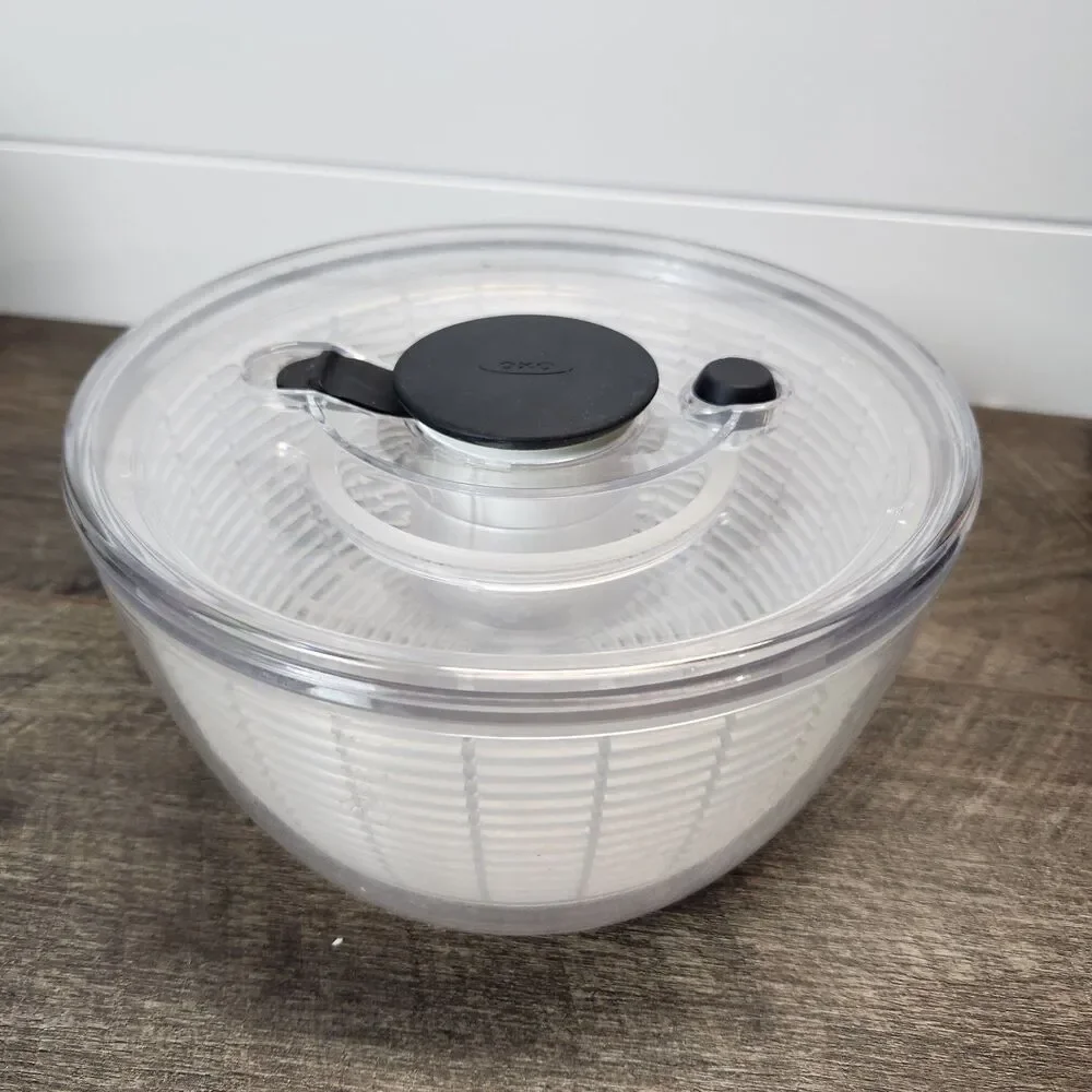 OXO Salad Spinner - Clear With Black Button 8 Inch